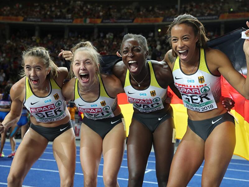 Leichtathletik-EM: 4 x 100 m Staffel der Frauen