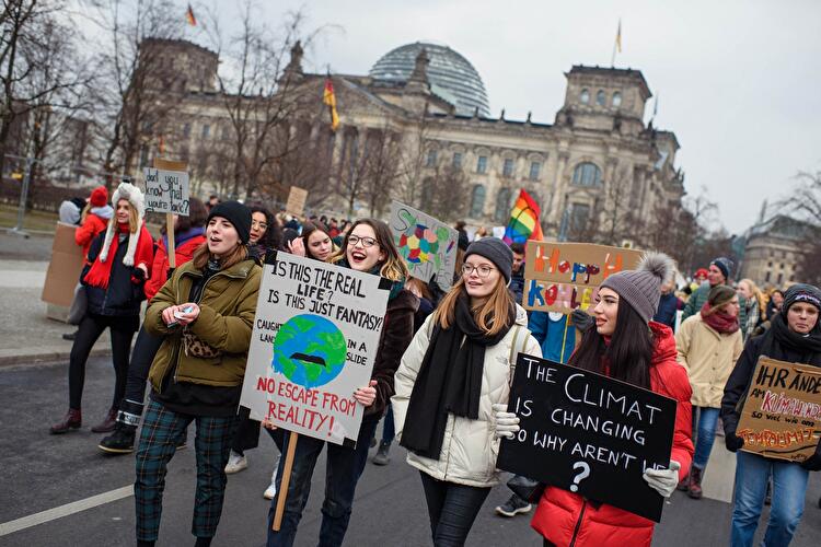 Schülerdemonstration für Klimaschutz