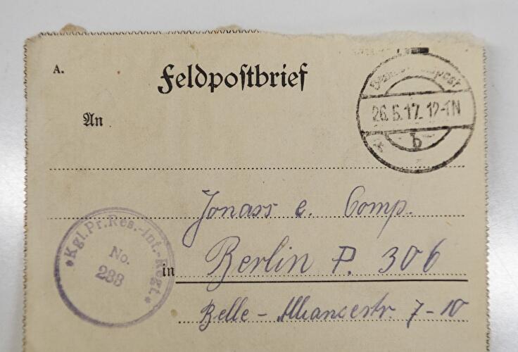 Feldpostbriefe im Museum für Kommunikation