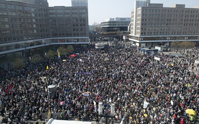 Demonstration gegen hohe Mieten