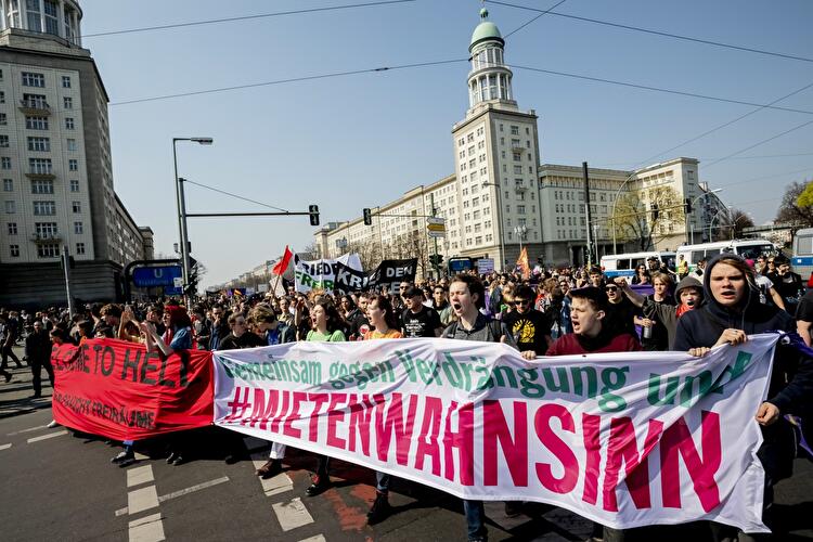 Demonstration gegen hohe Mieten
