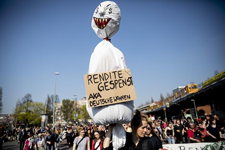 Demonstration gegen hohe Mieten