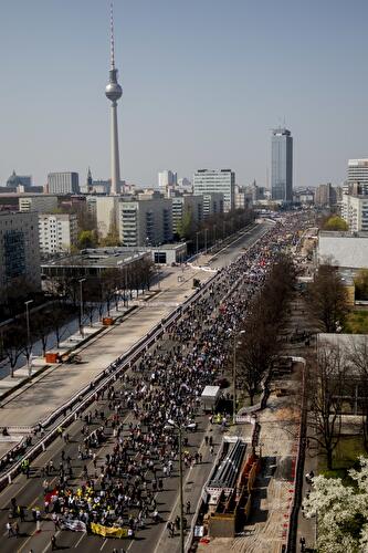 Demonstration gegen hohe Mieten