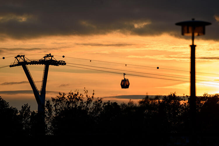 Seilbahn in den Gärten der Welt