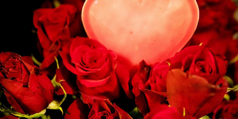Rote Rosen am Valentinstag