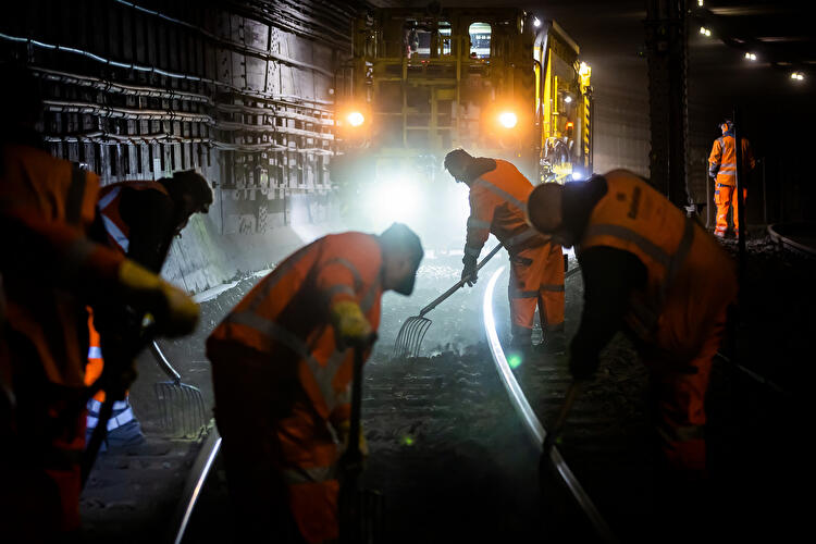 Bauarbeiten im Nord-Süd-Tunnel der Berliner S-Bahn (2)