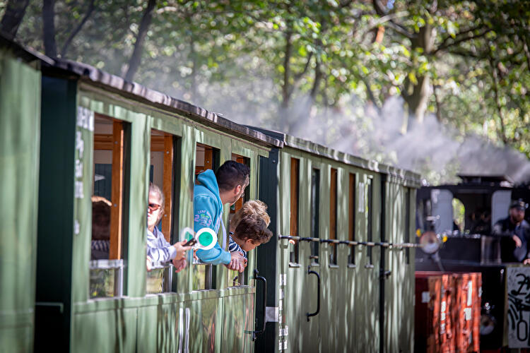 2019 - Fahrgäste, Dampfzug, Dampflok Luise Las