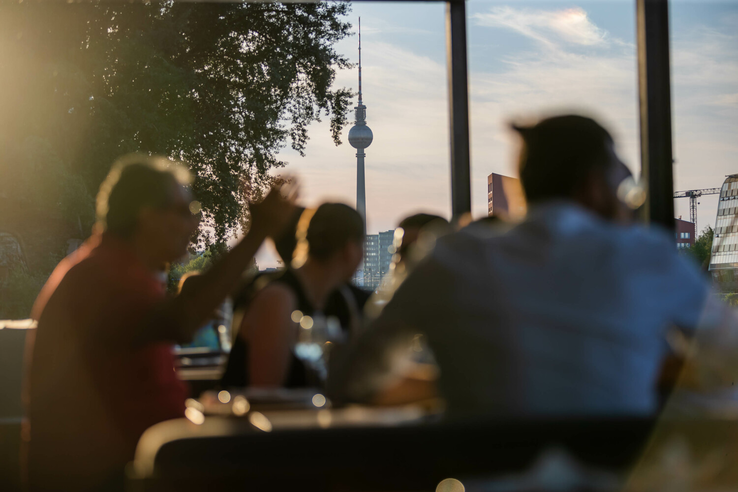 Sonnenuntergang auf der Terrasse des Spindler & Klatt