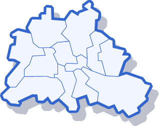 Berlinkarte mit Bezirksgrenzen