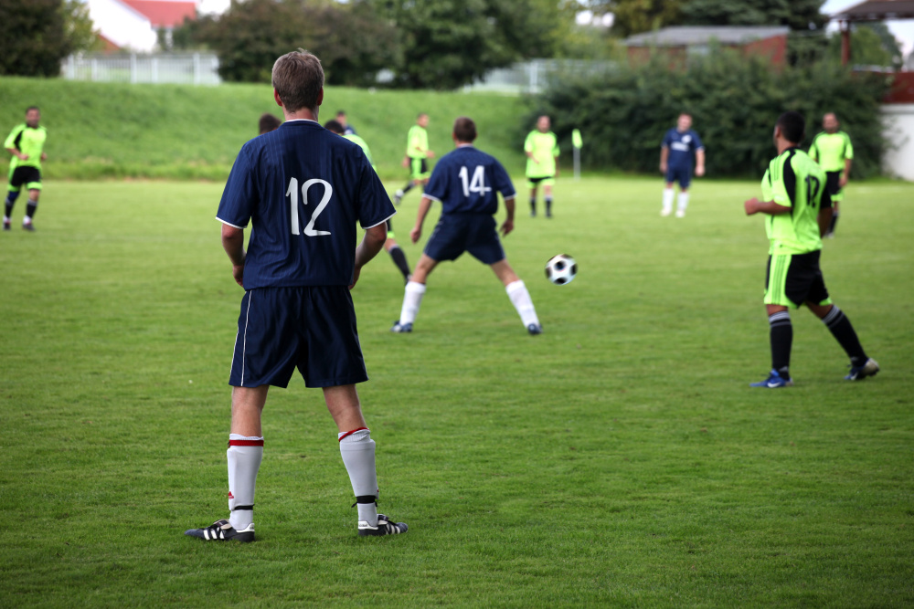 Szene eines Fußballspiels