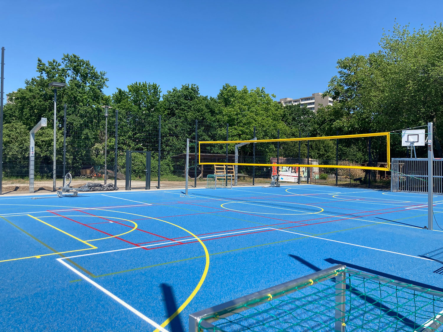 Der sanierte Sportplatz am ASP Wildhüterweg