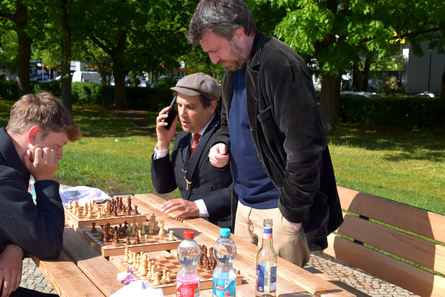 Stadtmöbel in Benutzung