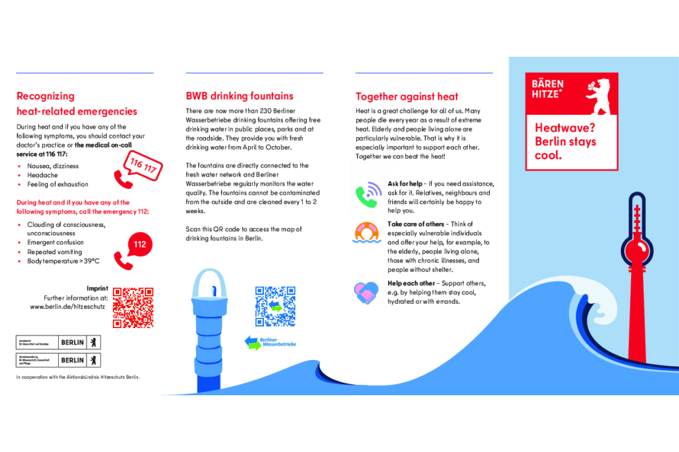 Hitzeschutz-Flyer (Englisch)