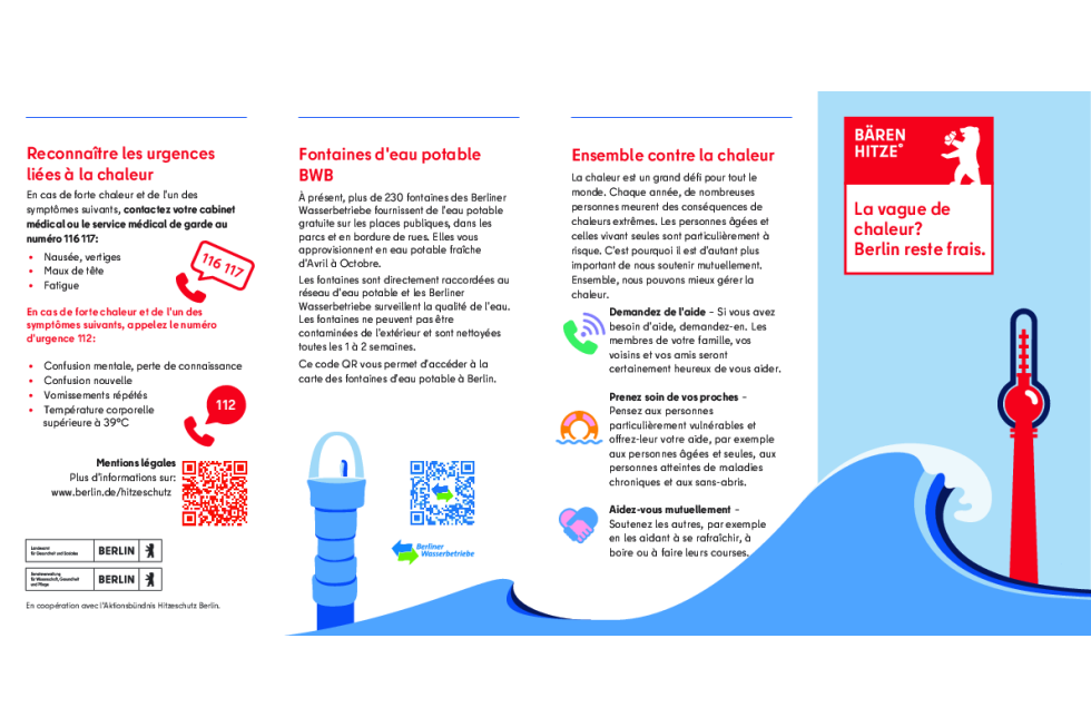 Hitzeschutz-Flyer (Französisch)