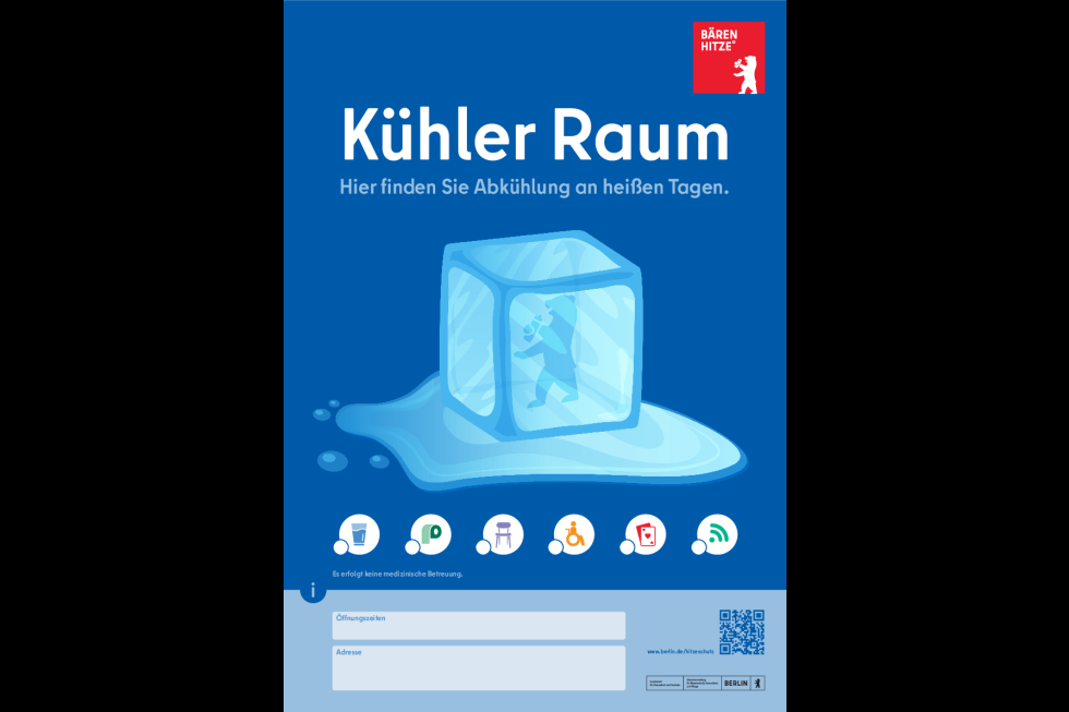 Plakat "kühler Raum" (A3) (nur für teilnehmende Partner)
