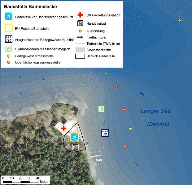 Abb. 2: Infrastruktur der Badestelle Bammelecke