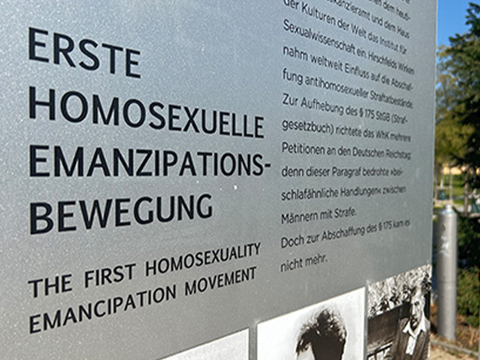 Denkmal für die erste Homosexuelle Emanzipations-Bewegung