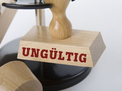 Stempel mit der Aufschrift "Ungültig"