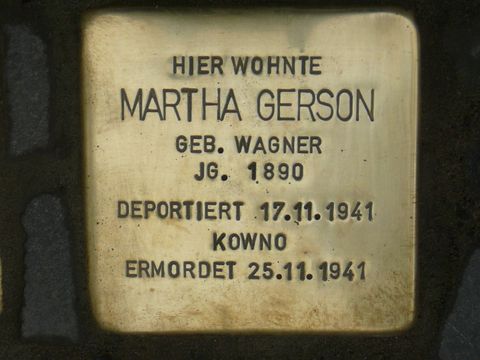 Stolperstein für Martha Gerson