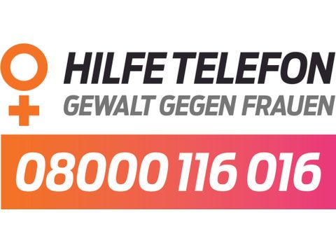 Logo des Hilfetelefon Gewalt gegen Frauen - 08000 116 016