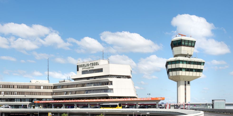Blick auf den ehemaligen Flughafen "Otto Lilienthal" in Berlin-Tegel