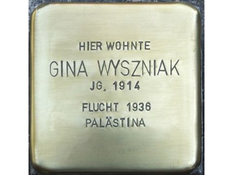 Stolperstein Gina Wyszniak (Bild: Stolpersteine-Initiative CW, Hupka)