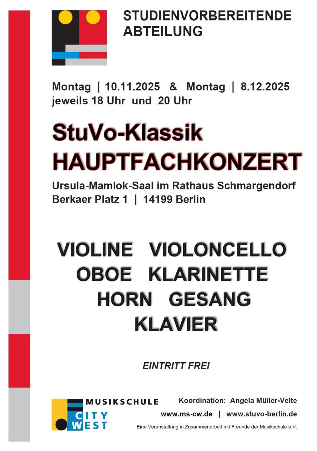 StuVo Hauptfachkonzert Klassik