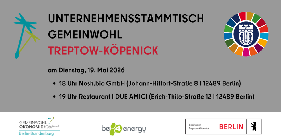Einladung Gemeinwohl Stammtisch am 19.05.2026