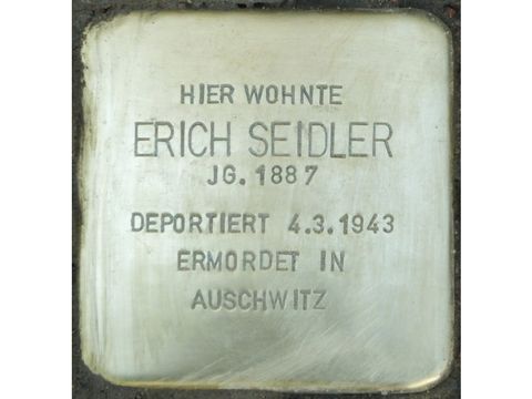 Stolperstein Erich Seidler (Bild: Stolpersteine-Initiative CW, Hupka)