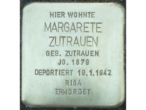 Stolperstein Margarete Zutrauen