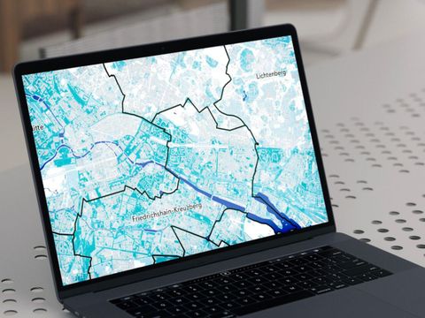 Abkopplung Potenzialkarte auf einem Laptop