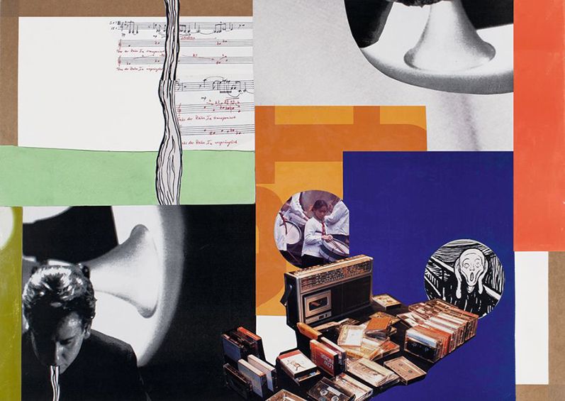 Klaus Killisch „sound of the universe“, 2016, Collage, 50 x 79 cm