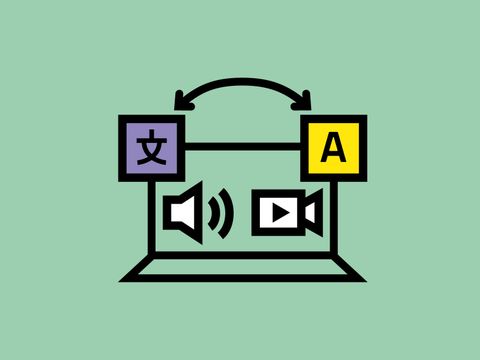 Grafik für Audio-Video-Dolmetschen