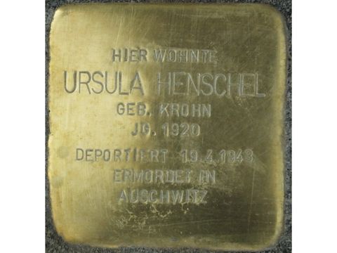 Stolperstein Ursula Henschel (Bild: Stolpersteine-Initiative CW, Hupka)