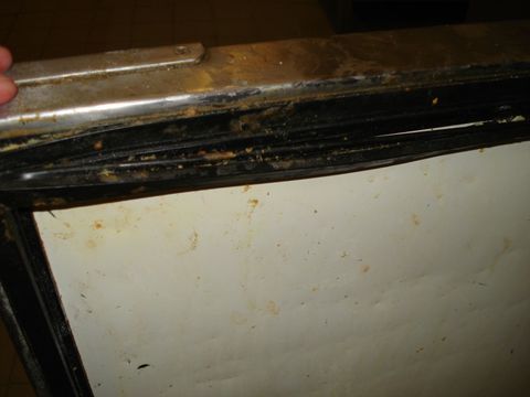 verdreckte und defekte Kühlschrankdichtungen