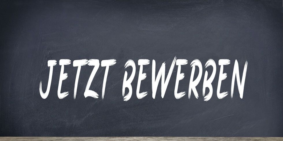 Schriftzug "Jetzt Bewerben"