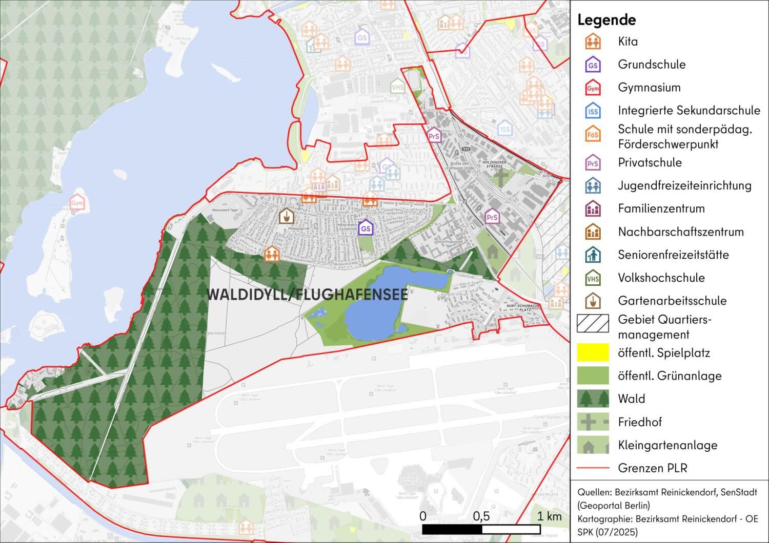 Karte PLR Waldidyll/Flughafensee