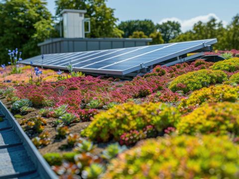 Photovoltaikanlage auf einem Gründach