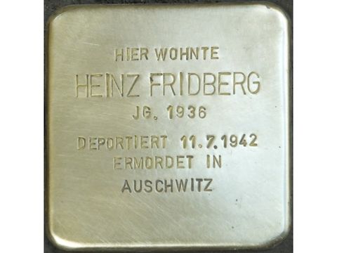 Stolperstein Heinz Fridberg (Bild: Stolpersteine-Initiative CW, Hupka)