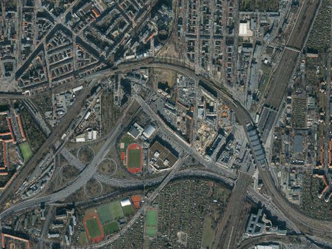 Foto des Geltungsbereichs Schöneberg-Südkreuz aus der Vogelperspektive