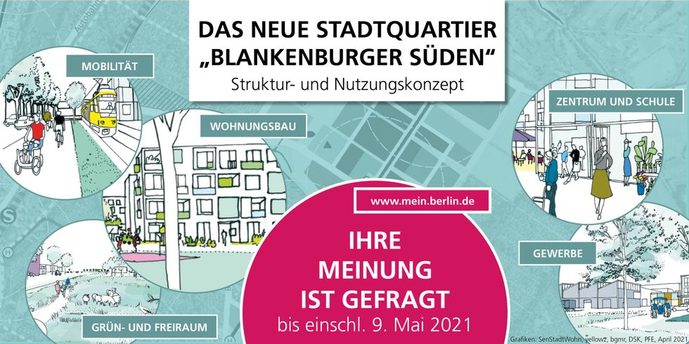 Öffentlichkeitsbeteiligung zum Struktur- und Nutzungskonzept "Blankenburger Süden"