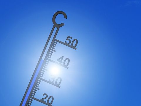 Thermometer in der Sonne