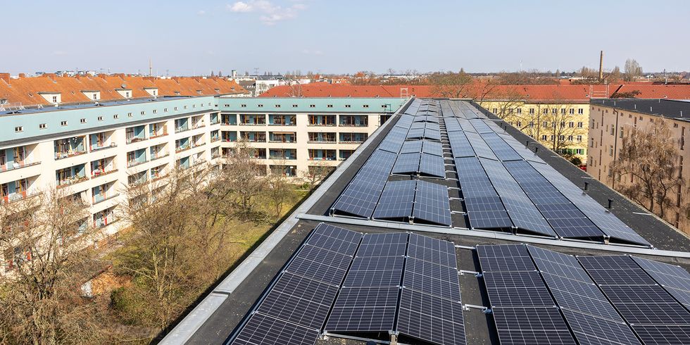 Photovoltaikanlage in der Carl Legien Wohnsiedlung