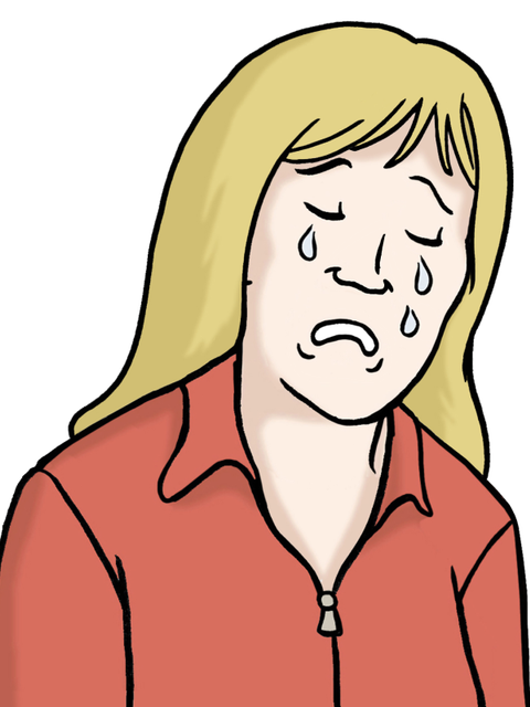 Illustration traurige Frau