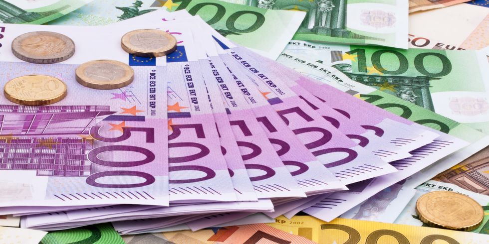 Europäische Geldscheine und Münzen