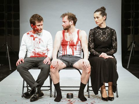 »Kohlhaas« nach Heinrich von Kleist | von links Šimon Spišák, Michal Hába und Simona Hába Zmrzlá