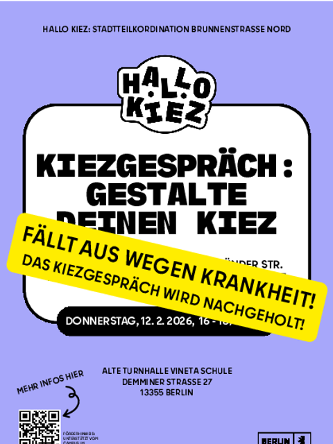 plakat Ausfall Kiezgespräch