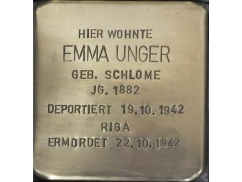 Stolperstein Emma Unger (Bild: Stolpersteine-Initiative CW, Hupka)