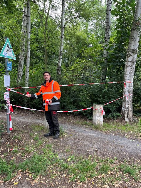 Wichtige Absperrungen sichern Gefahrenbereiche (Bild: BA Reinickendorf)