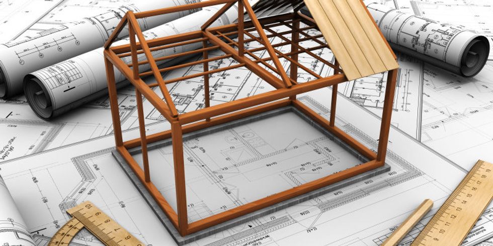 Abstrakte Darstellung zu Planen und Bauen
